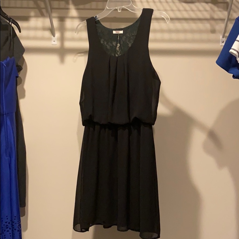 Little Black Dress with Peekaboo Lace Back